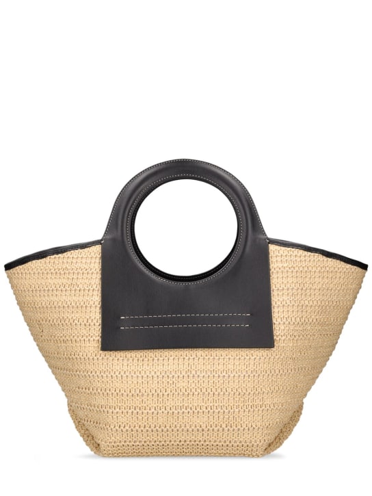Hereu: Small Cala raffia top handle bag - women_0 | Luisa Via Roma