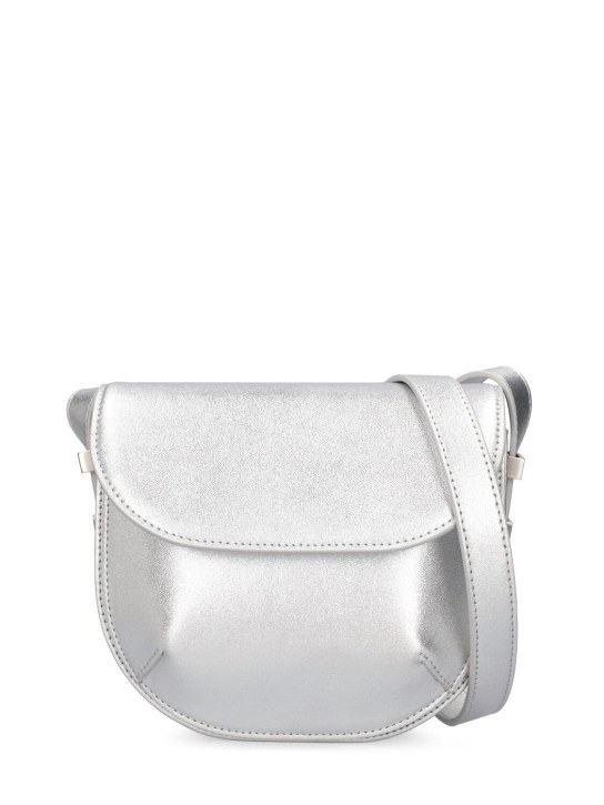 Osoi: Cubby coated leather shoulder bag - Mirror Silver - women_0 | Luisa Via Roma