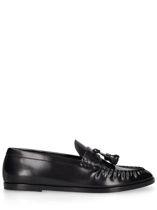 The Row: Men's leather loafers - Schwarz - women_0 | Luisa Via Roma