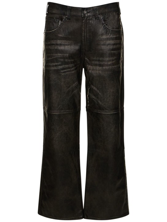 Ash black faux leather pants - Jaded London - Men