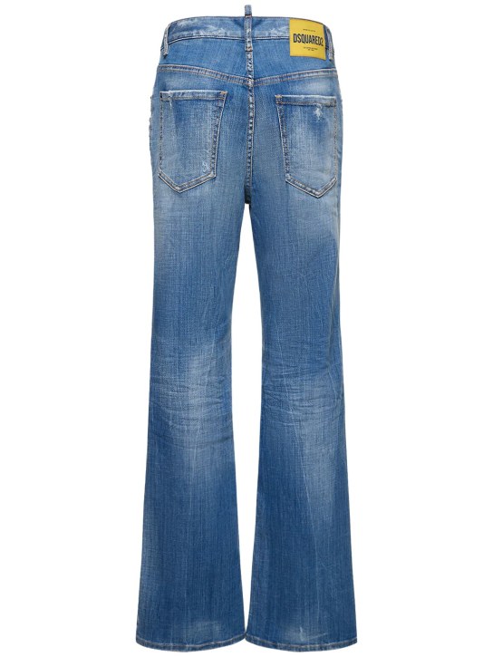 Dsquared2: Roadie distressed mid-rise wide jeans - women_4 | Luisa Via Roma