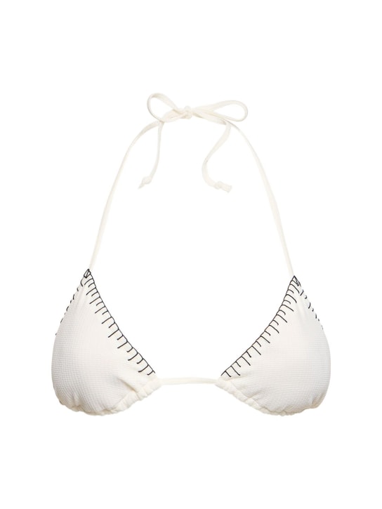 Marysia: Sole triangle bikini top - Beyaz - women_0 | Luisa Via Roma