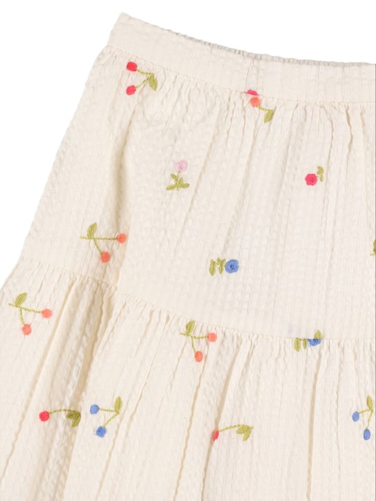 Bonpoint: Printed cotton maxi skirt - White/Multi - kids-girls_1 | Luisa Via Roma