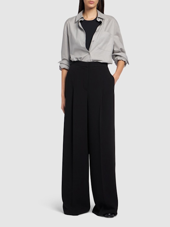 Max Mara: Lino cady wide pants - women_1 | Luisa Via Roma