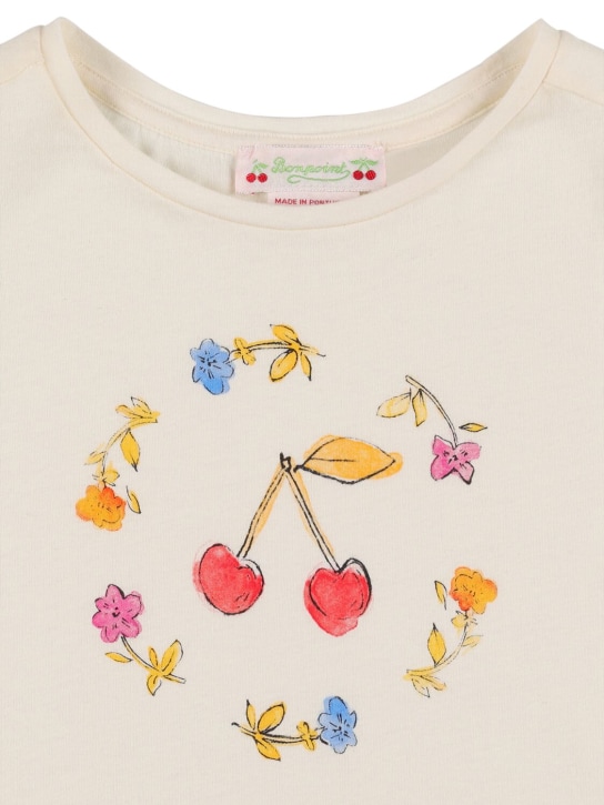 Bonpoint: コットンジャージーTシャツ - ベージュ - kids-girls_1 | Luisa Via Roma