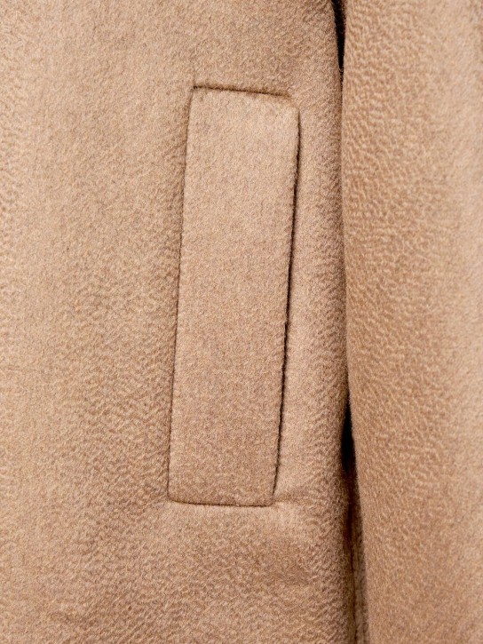 Max Mara: Abrigo corto de cashmere - Camel - women_1 | Luisa Via Roma