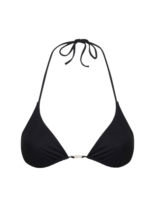 Dsquared2: Top bikini in lycra - Nero - women_0 | Luisa Via Roma
