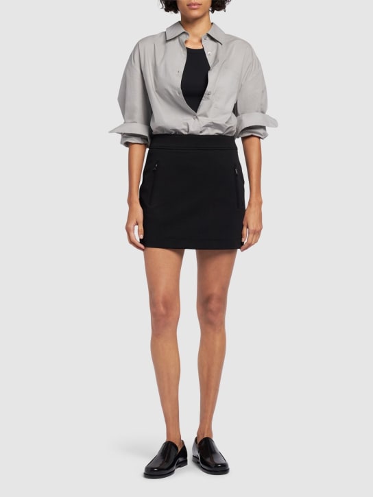 Max Mara: Minifalda de jersey - Negro - women_1 | Luisa Via Roma
