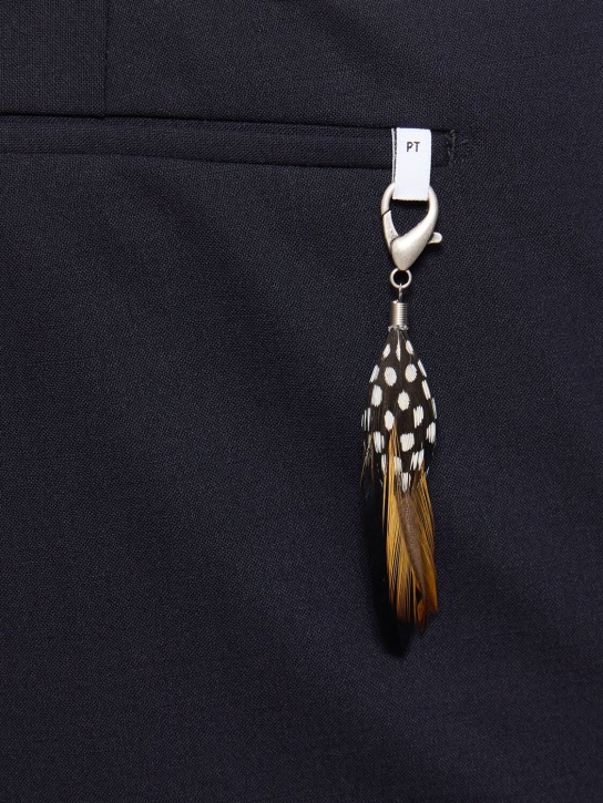 PT Torino: Dieci tropical wool pants - Navy - men_3 | Luisa Via Roma
