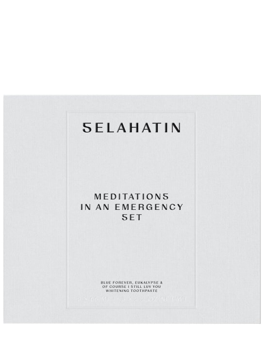 Selahatin: Set Meditations In An Emergency - Trasparente - beauty-men_0 | Luisa Via Roma