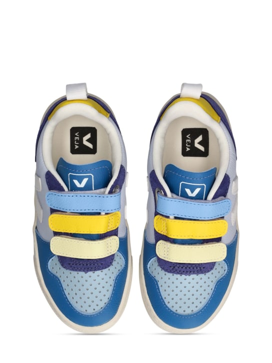 Veja: Sneakers V10 in pelle senza cromo - Blu/Multi - kids-boys_1 | Luisa Via Roma