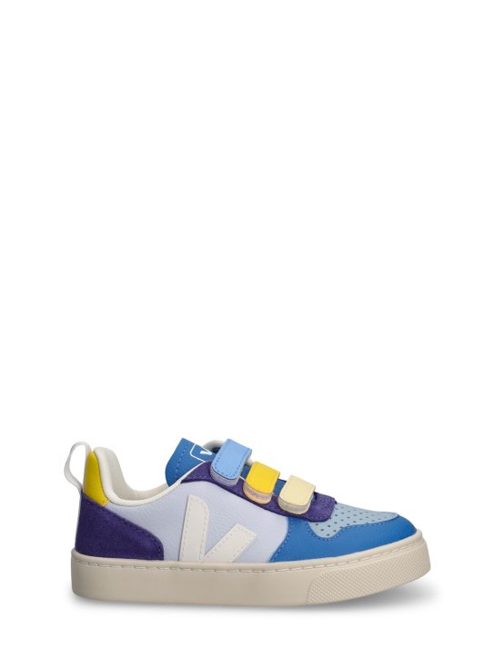 Veja: Sneakers V10 de piel sin cromo - Azul/Multicolor - kids-boys_0 | Luisa Via Roma