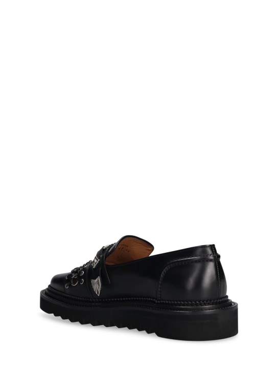 Toga Virilis: Black leather loafers - men_3 | Luisa Via Roma