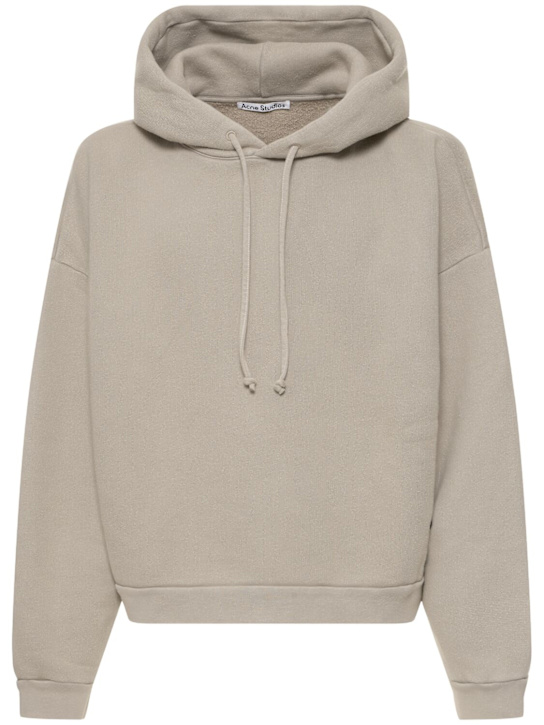 Acne Studios: Fester vintage hooded sweatshirt - Concrete Grey - men_0 | Luisa Via Roma