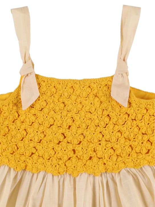 Zimmermann: Cotton muslin dress - White/Yellow - kids-girls_1 | Luisa Via Roma
