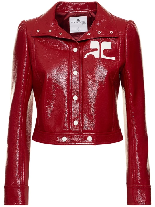 Courreges: Vinyl jacket - Kırmızı - women_0 | Luisa Via Roma