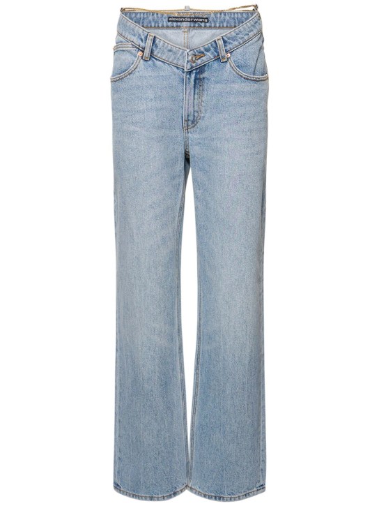 Alexander Wang: Lässige Jeans mit V-Front - Blau - women_0 | Luisa Via Roma