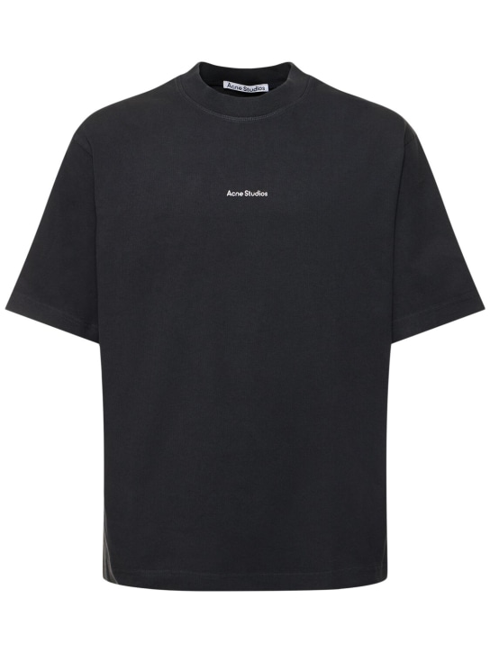 Acne Studios: Extorr logo cotton t-shirt - men_0 | Luisa Via Roma