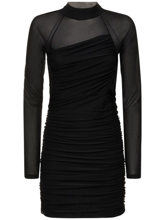 Helmut Lang: Vestido mini de jersey stretch - Negro - women_0 | Luisa Via Roma