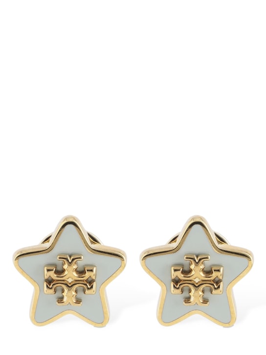 Tory Burch: Kira cubic zirconia star stud earrings - Mavi - women_0 | Luisa Via Roma