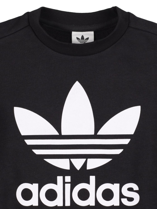 adidas Originals: Sweatshirt und Trainingshose aus Baumwollmischung - Schwarz/Weiß - kids-boys_1 | Luisa Via Roma