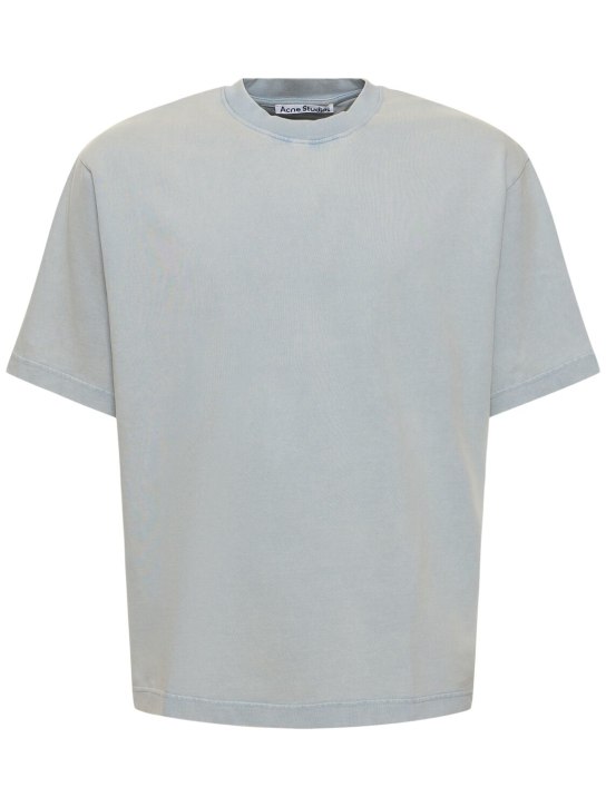Acne Studios: Camiseta de algodón vintage - Soft Blue - men_0 | Luisa Via Roma