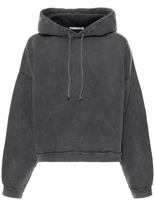 Acne Studios: Vintage-Sweatshirt mit Kapuze „Fester“ - Schwarz Verblas - men_0 | Luisa Via Roma