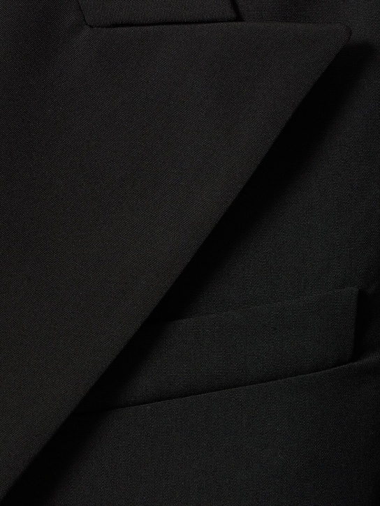 Acne Studios: Japel羊毛混纺双排扣夹克 - 黑色 - men_1 | Luisa Via Roma