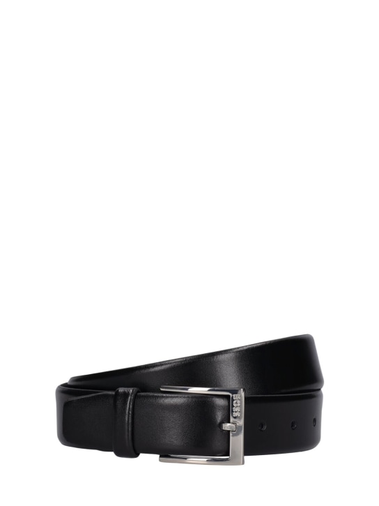 Boss: Elloy leather belt - Black - men_0 | Luisa Via Roma
