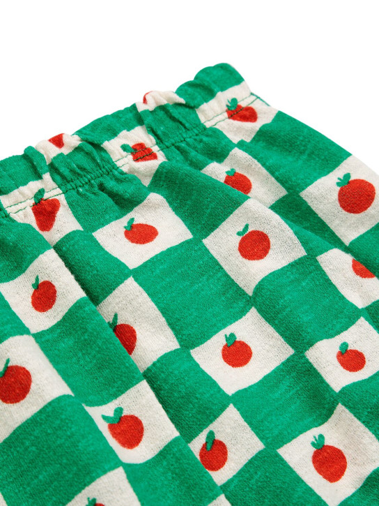 Bobo Choses: Printed organic cotton diaper cover - White/Green - kids-girls_1 | Luisa Via Roma
