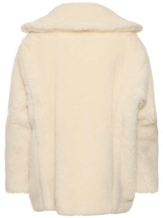 Max Mara: Espero wool blend double breasted coat - women_5 | Luisa Via Roma