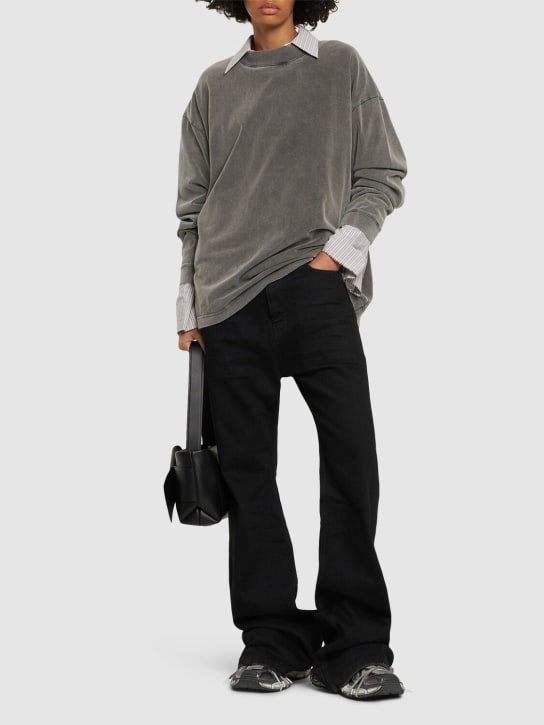 Acne Studios: Cotton jersey long sleeve t-shirt - women_1 | Luisa Via Roma