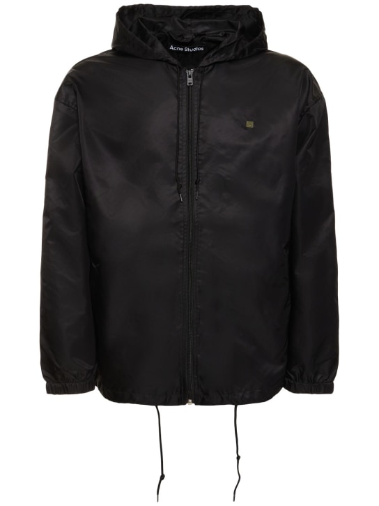 Acne Studios: Ovitta solid nylon jacket - Black - men_0 | Luisa Via Roma