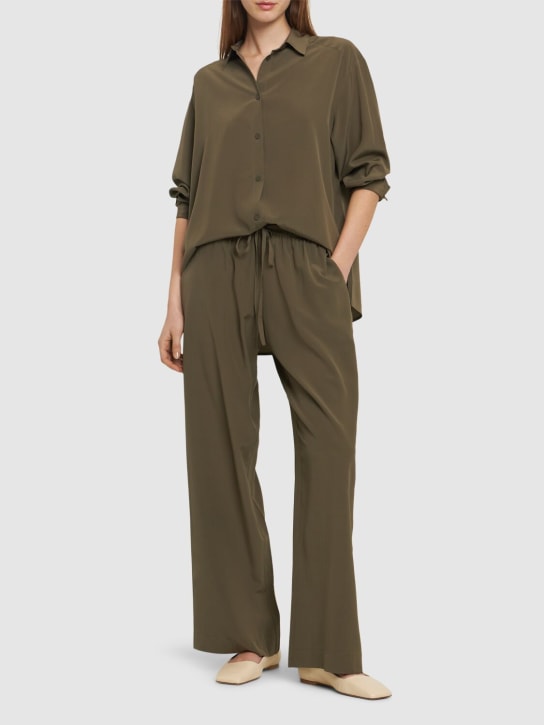 Matteau: Silk pants - Green - women_1 | Luisa Via Roma