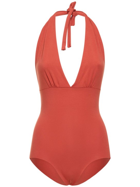 Isole & Vulcani: Venere jersey one piece swimsuit - Terracotta - women_0 | Luisa Via Roma