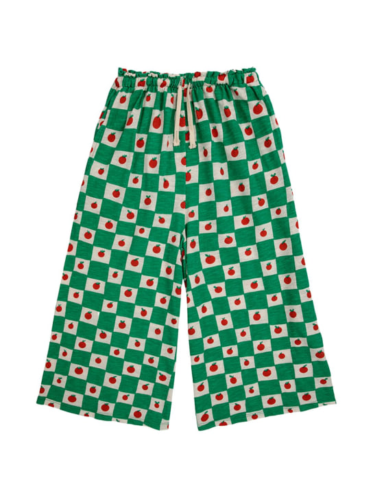 Bobo Choses: Organic cotton poplin pants - Multicolor - kids-girls_0 | Luisa Via Roma