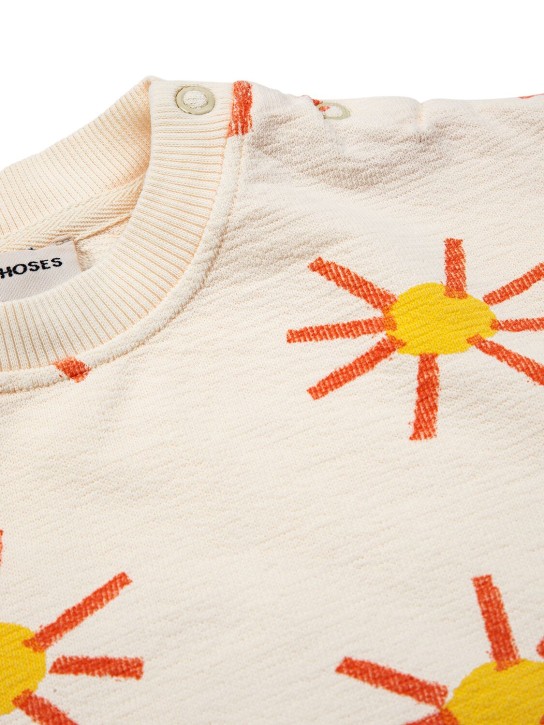 Bobo Choses: Sweat-shirt en coton biologique imprimé - Off-White - kids-girls_1 | Luisa Via Roma