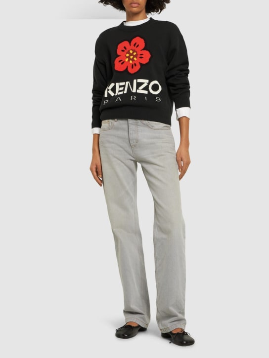 Kenzo Paris: Suéter de algodón - Negro - women_1 | Luisa Via Roma