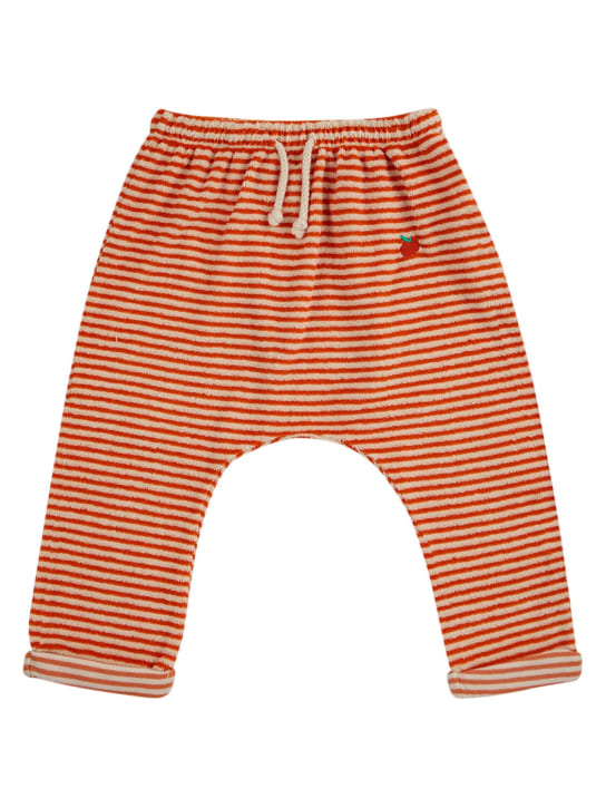 Bobo Choses: Pantalon de sport en tissu éponge imprimé - Orange - kids-girls_0 | Luisa Via Roma