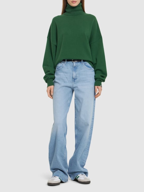 Extreme Cashmere: Jill cashmere blend turtleneck sweater - Yeşil - women_1 | Luisa Via Roma