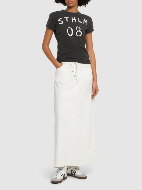 Acne Studios: Printed vintage cotton jersey t-shirt - women_1 | Luisa Via Roma