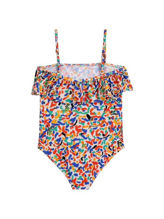 Bobo Choses: Printed Lycra one piece swimsuit - Renkli - kids-girls_1 | Luisa Via Roma