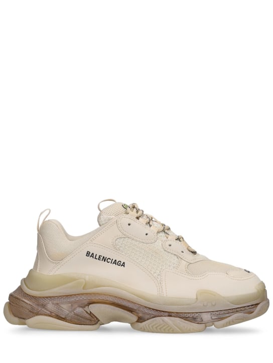 Balenciaga: “TRIPLE S CLEAR SOLE”运动鞋 - 米白色 - men_0 | Luisa Via Roma