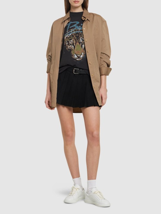 ANINE BING: Walker cotton t-shirt - women_1 | Luisa Via Roma