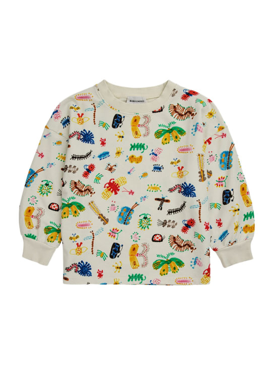 Bobo Choses: Sweatshirt aus Baumwollmischfleece mit Druck - Weiß/Multi - kids-boys_0 | Luisa Via Roma