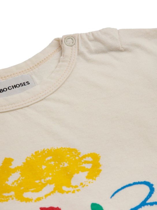 Bobo Choses: T-shirt en coton biologique imprimé - Off-White - kids-girls_1 | Luisa Via Roma