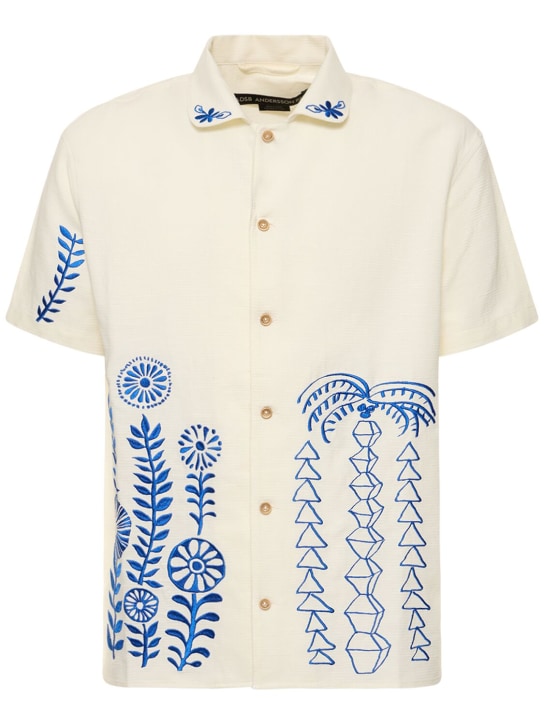 Andersson Bell: May embroidered linen & cotton shirt - Bej - men_0 | Luisa Via Roma