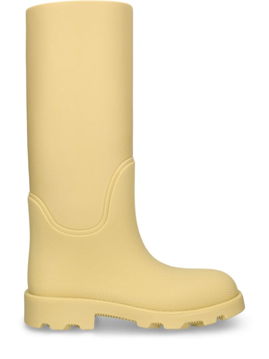 Burberry: Stivali da pioggia LF Marsh in gomma 33mm - Giallo - women_0 | Luisa Via Roma