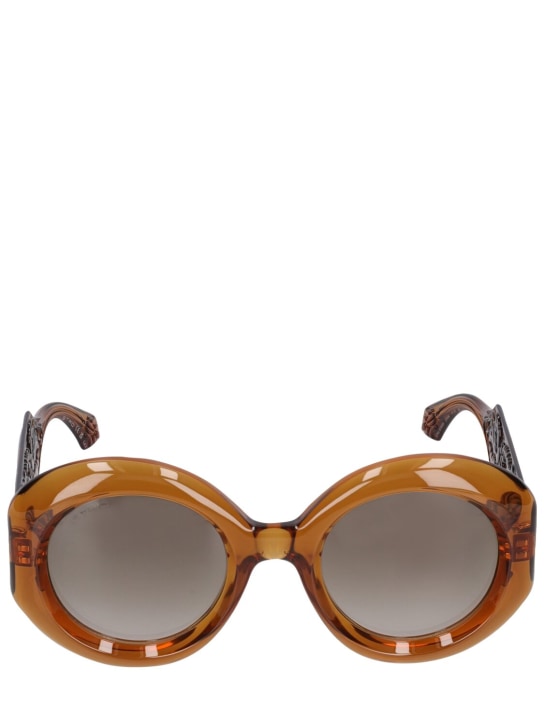 Etro: Paisley round sunglasses - women_0 | Luisa Via Roma