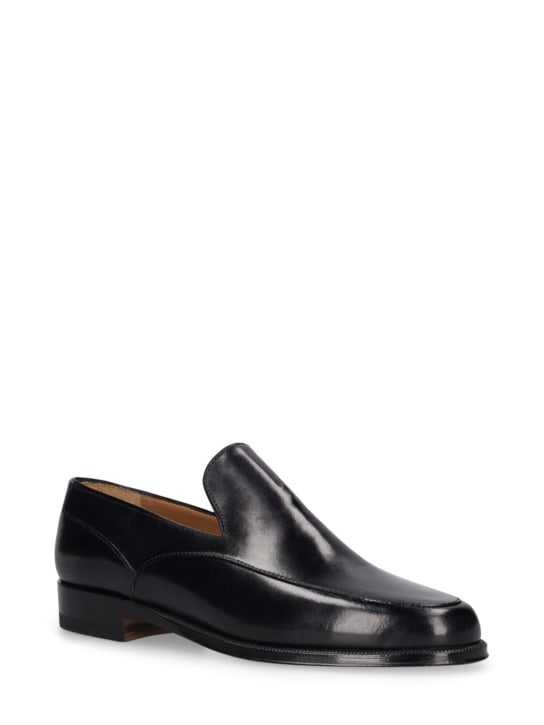 The Row: Enzo leather loafers - Black - women_1 | Luisa Via Roma